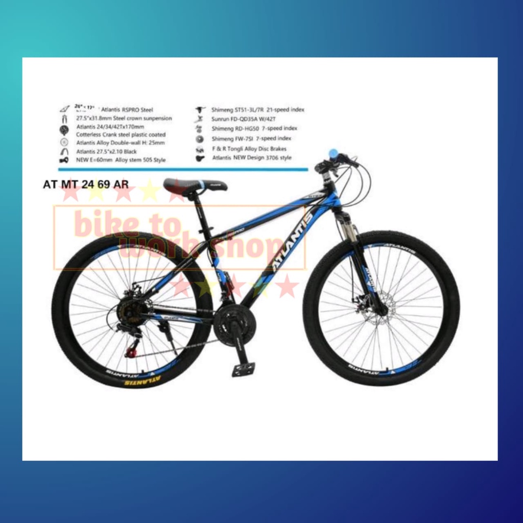 SEPEDA GUNUNG MTB ATLANTIS 24 69 730 GRAB GOJEK INSTAN