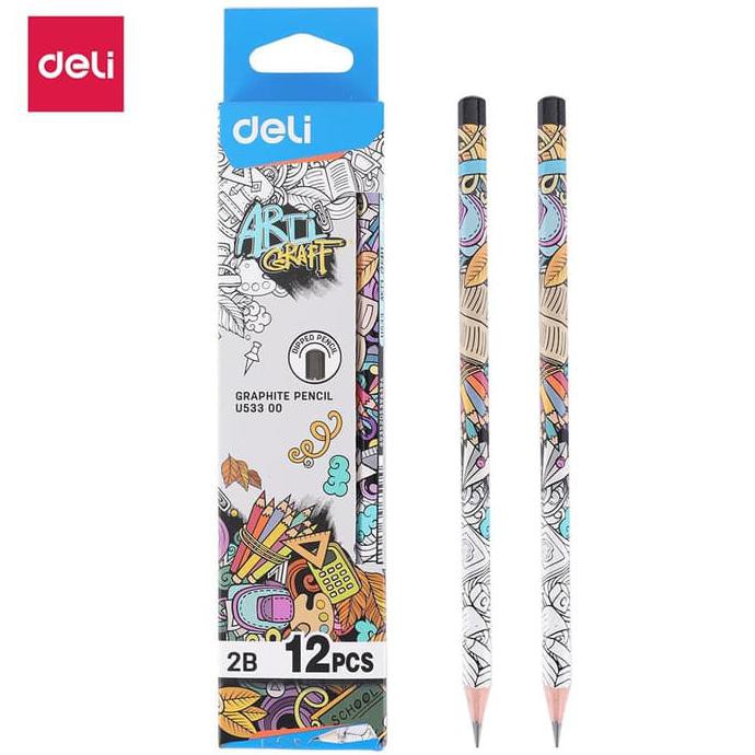 

Deli Pensil Grafit / Graphite Pencil - 2B 12pcs/box EU53300 BERGARANSI