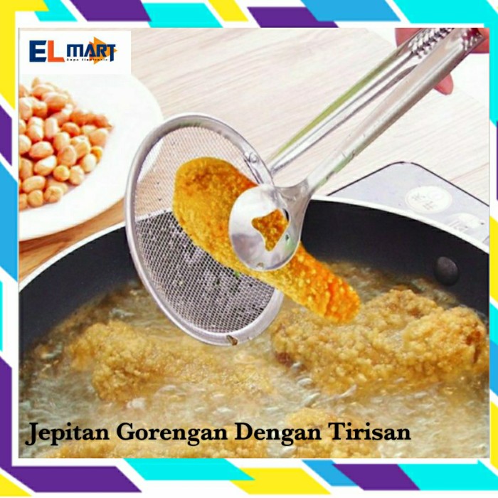 Elmart Jepitan Gorengan Dengan Tirisan Minyak Alat Capit Capitan 2in1