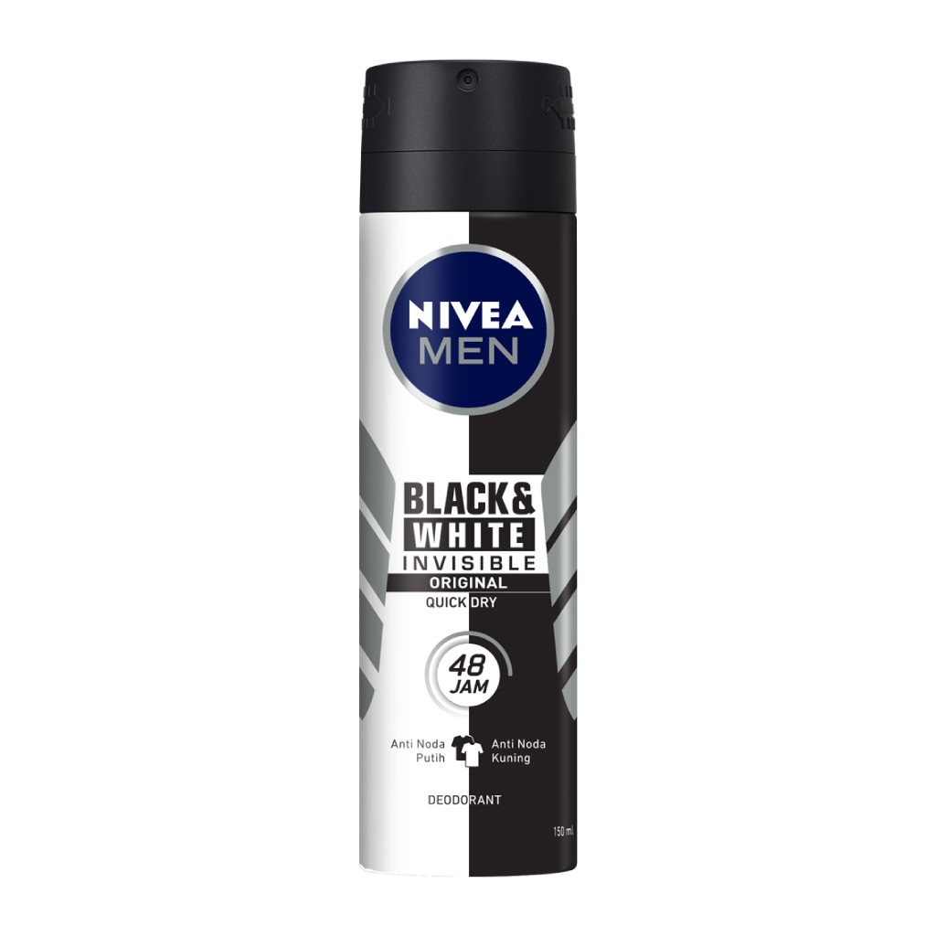 NIVEA MEN Personal Care Deodorant Invisible Black &amp; White Spray - 150 ml