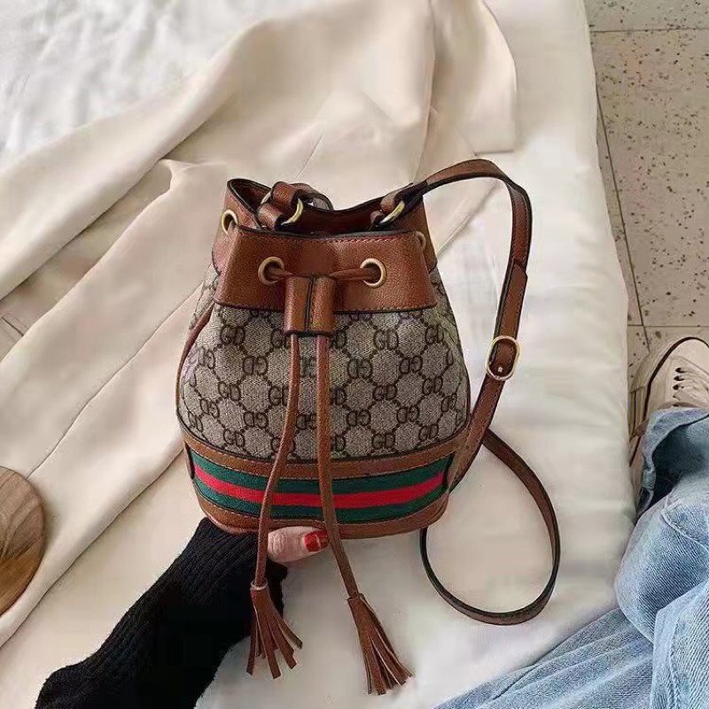 SG1908 syafniegalery bucket bag import tas serut motif GD mini