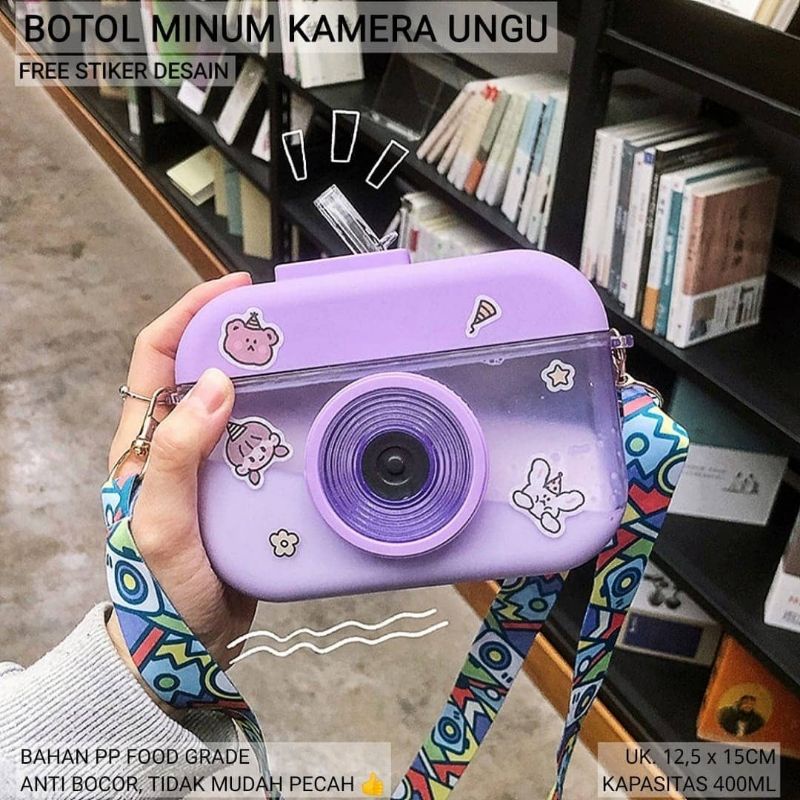 BOTOL MINUM KAMERA 400ML / BOTOL MINUM UNIK-4