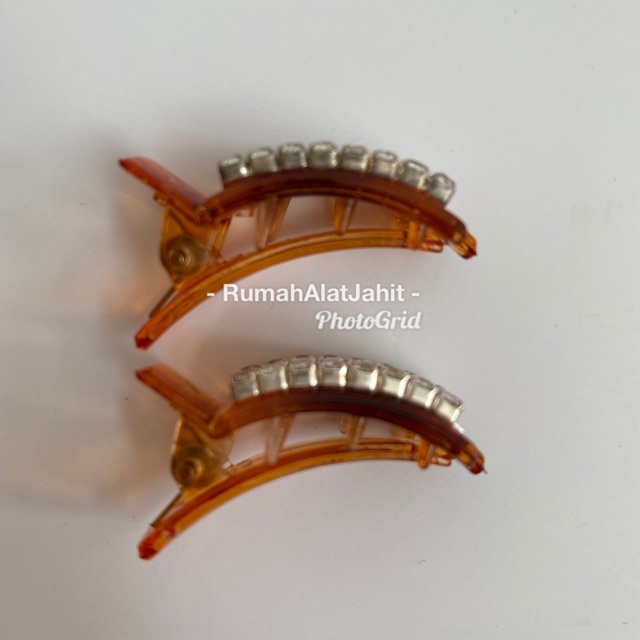 Jepit Rambut / Jedai Kecil Permata 3 cm Model 07A3 motif Permata Baris, jual Sepasang