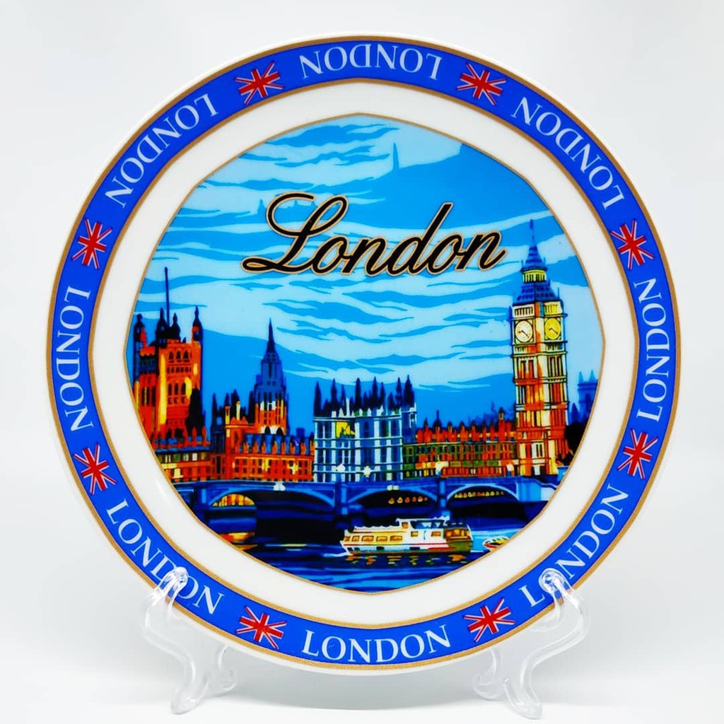 Piring Keramik Pajangan Piring Keramik London L