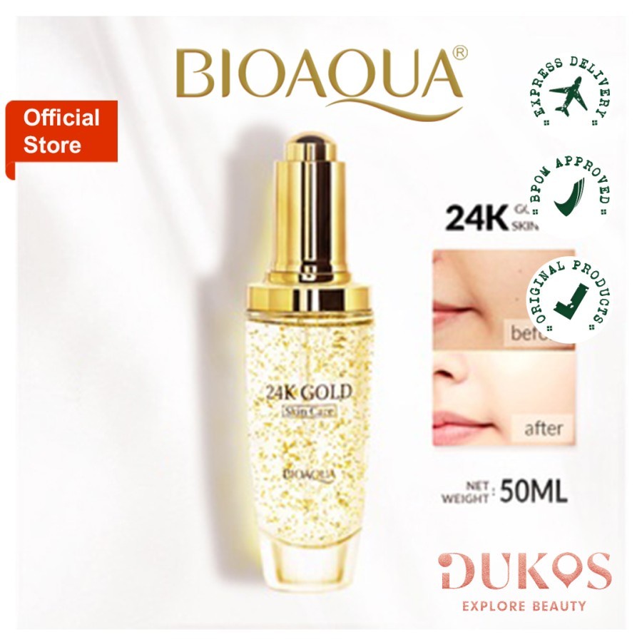 BIOAQUA GOLD SERUM WAJAH 24K ESSENCE CREAM - SERUM GOLD BIOAQUA BPOM ORIGINAL