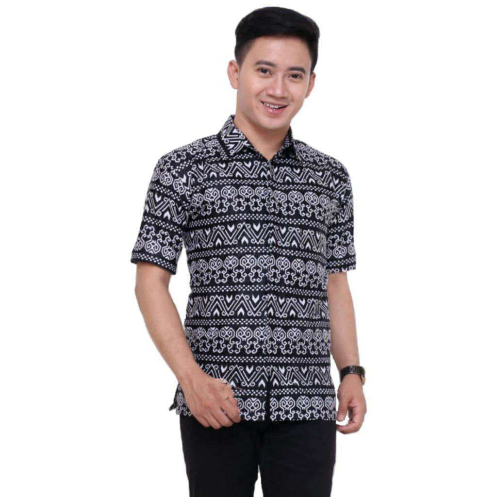 hem batik lengan pendek premium slimfit termurah modern / baju batik pria lengan Pendek asli