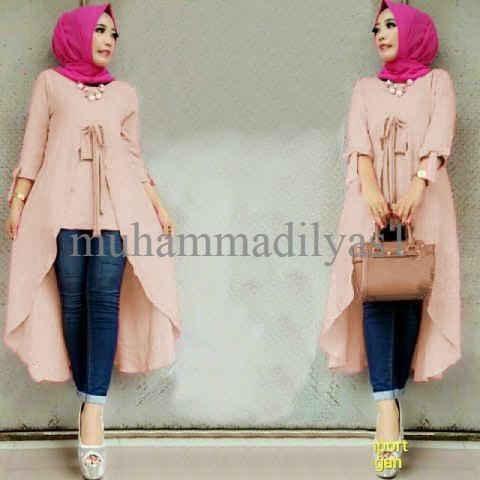Pakaian Tunik Olga SW Wolly Crepe Mocca