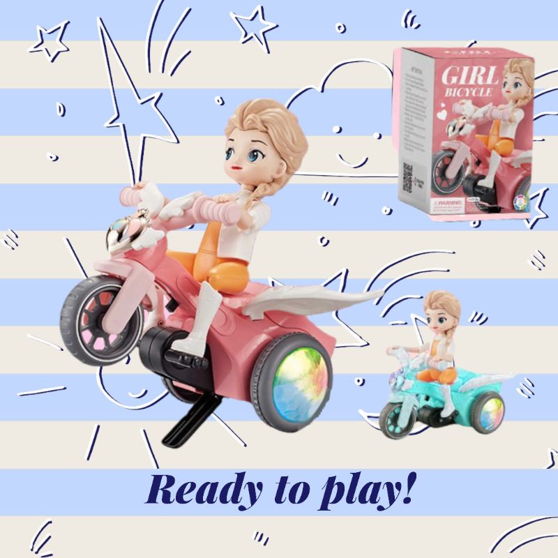 Mainan Anak Perempuan Elsa Frozen Sepeda Menari Bicycle Dancing