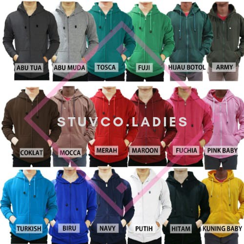 JAKET POLOS HOODIE ZIPPER RESLETING ABU TUA OUTERWEAR MURAH M L XL