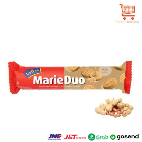 

[ COD ] Regal Marie Duo Roll Cream Kacang 100 gr / biskuit kacang regal marie duo