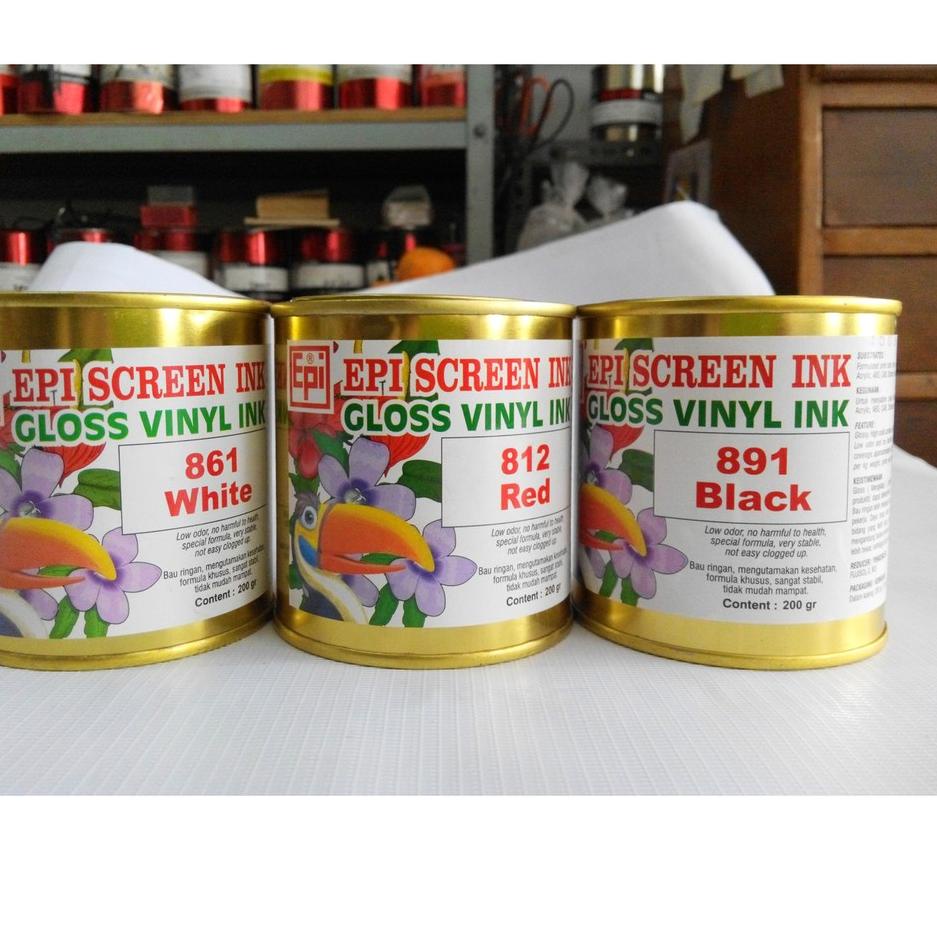 Terbaru.. Cat PVC / Vinyl Epi Screen Ink (OIL BASE) - Sablon/Dikuas 200 Gr