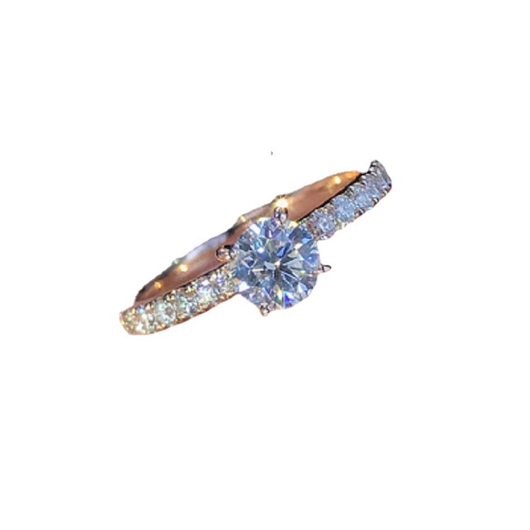 Cincin titanium anti karat wanita emas perak 925 berlian perhiasan cincin kawin