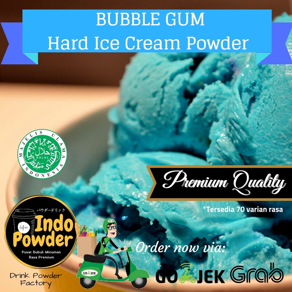 HARD ICE CREAM Bubble Gum 1Kg - Bubuk Ice Cream Bubble gum 1Kg