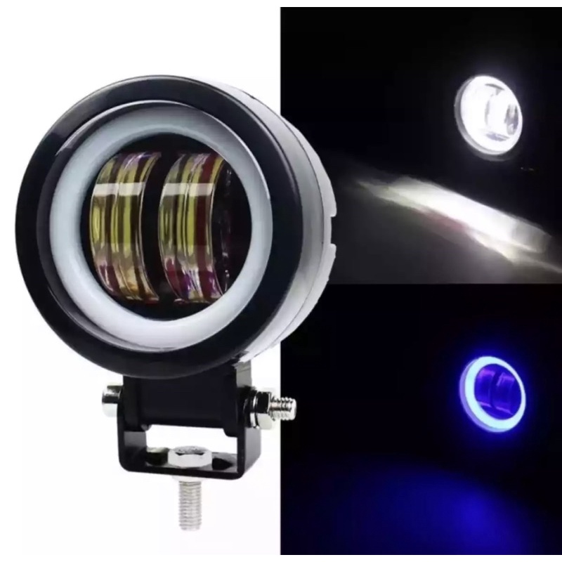 Lampu tembak daymaker mini 3LENSA LED DAYMAKER LED LENSA PEMAKAIN MOTOR MOBIL UNIVERSAL ANGEL EYE