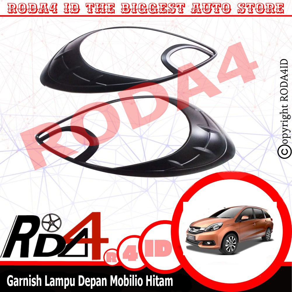 Garnish  List Lampu Depan Honda Mobilio Non RS Hitam