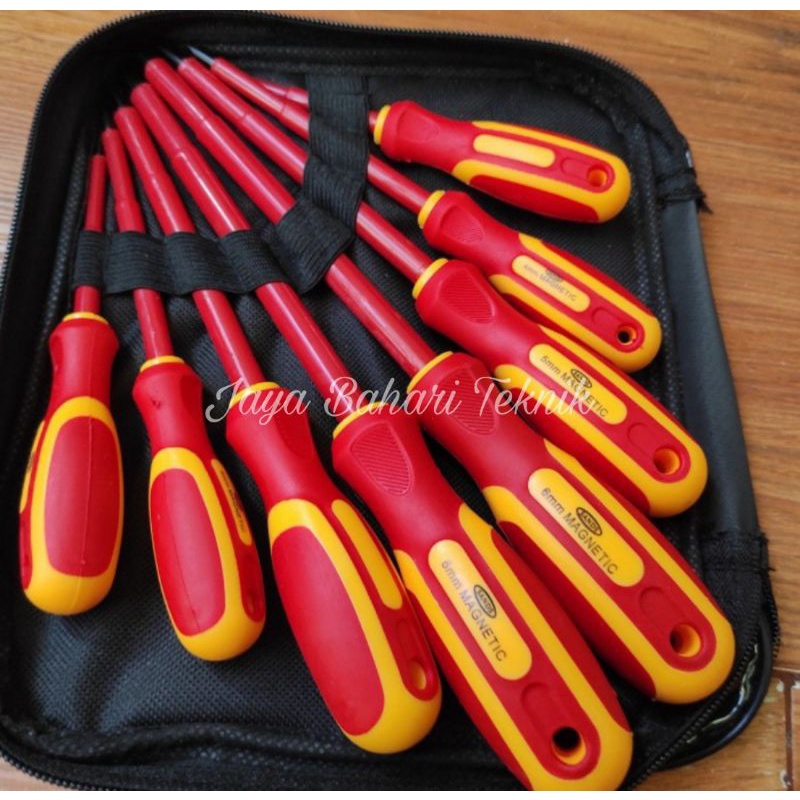 Obeng listrik SANDS Obeng Listrik Set 8 Pcs Obeng Elektrik Insulation