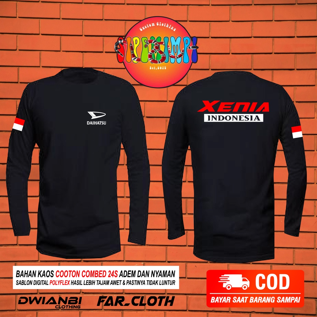 BAJU KAOS XENIA DAIHATSU INDONESIA DAN CLUB//KAOS MOBIL//DISTRO PREMIUM