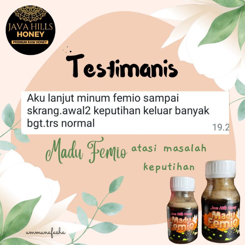 MADU FEMIO / JAVAHILLS HONEY / MADU WANITA