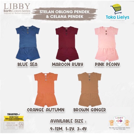 LIBBY EARTH SERIES SETELAN BAJU OBLONG PENDEK SETELAN BAJU OBLONG PANJANG - TOKO LIELYS