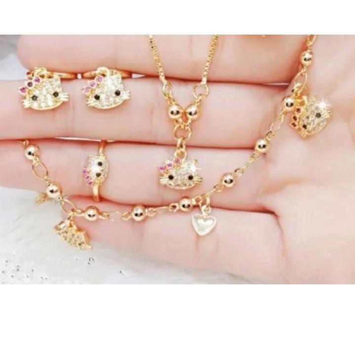 Model Baru.. set perhiasan anak terbaru, set perhiasan titanium asli anti luntur anti karat, perhias
