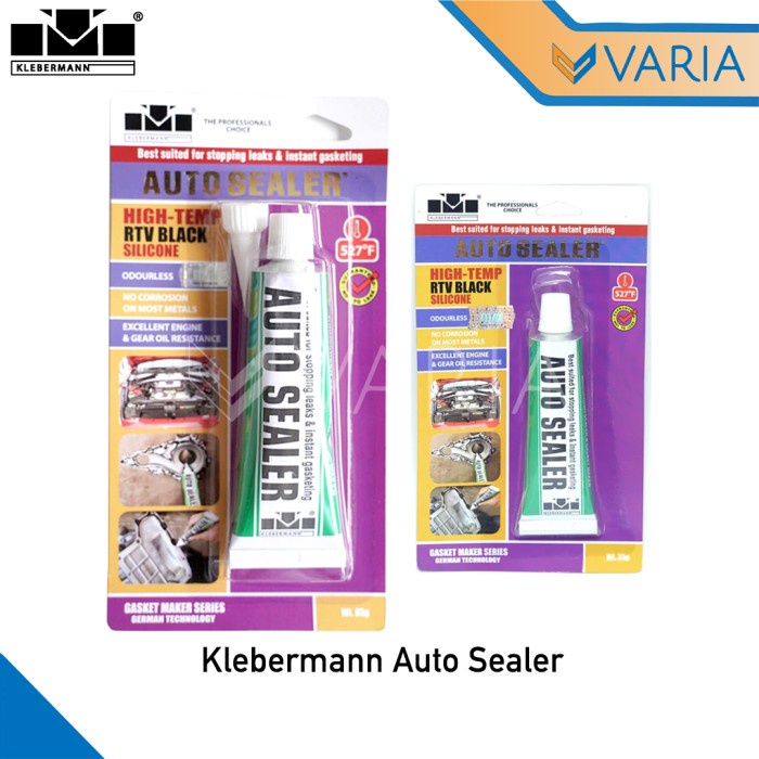 Klebermann Auto Sealer 35 gr Hi Temp RTV Silicone Black Odourless