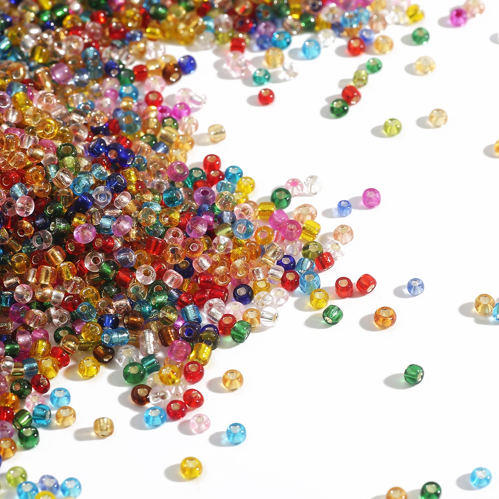 4mm Pesona Czech Glass Seed Beads Longgar Spacer Beads Untuk Membuat Perhiasan DIY Gelang Kalung