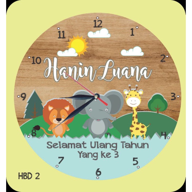 Jam dinding Kado Jam dinding custom nama Kostum nama kayu Hiasan dinding Kado ulang tahun custom