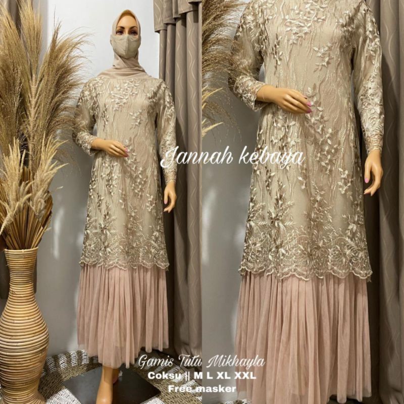 KEBAYA REAL PICT/BISA COD/GAMIS TUTU MIKAYLA/BY JANNAH