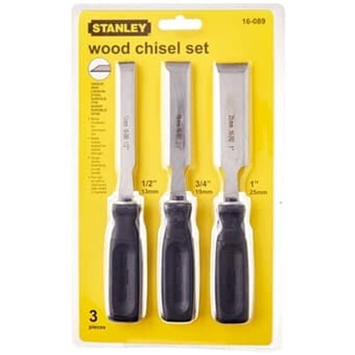 Pahat Kayu 3 pcs Wood Chisel Set STANLEY