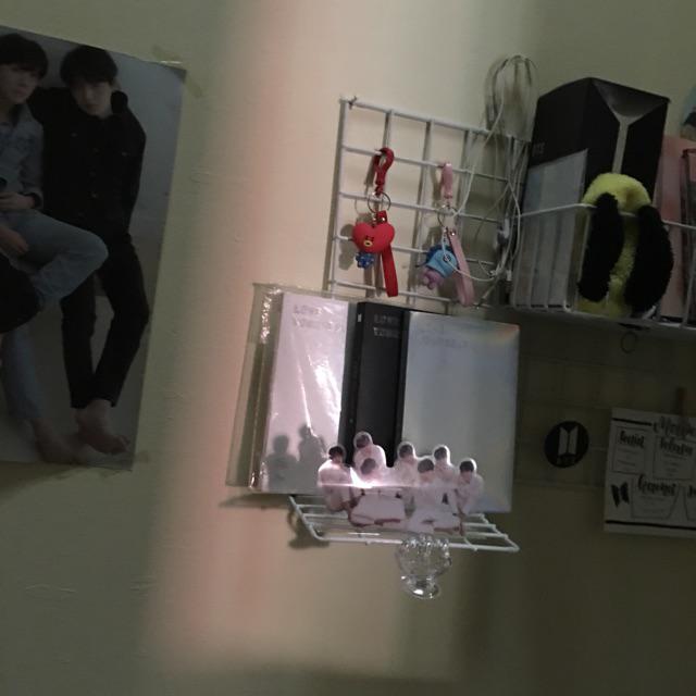 Taeyang-white Wall Grid Keranjang Gantung Hiasan Dinding Wire Mesh 60x40 Putih