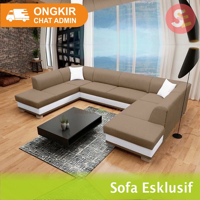 SOFA MINIMALIS | SOFA U ELEGANT SEDERHANA | SOFA MEWAH SIMPEL