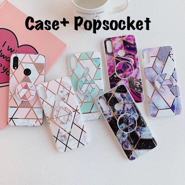 Marble Chrome Pink Samsung A10 A20 A30 A20s A30s A50s A50 A70 Xiaomi Redmi Note 5 6 7 8 pro S7 S8 S9