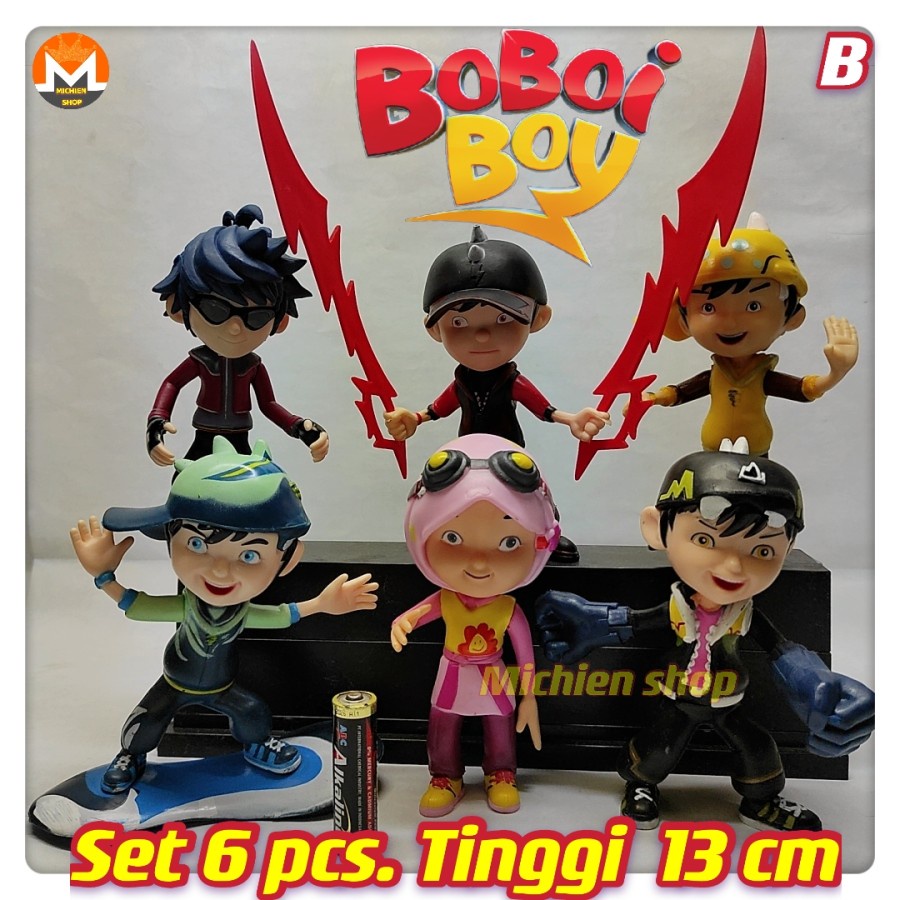 Figure/Mainan Anak/Topper cake Figure Boboiboy Supra Halilintar set 5pcs