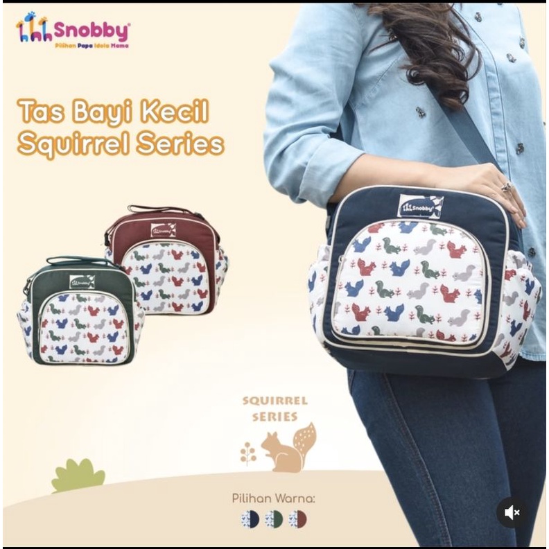 Snobby Tas Bayi Kecil Saku Motif Squirrel Series - TPT 5671