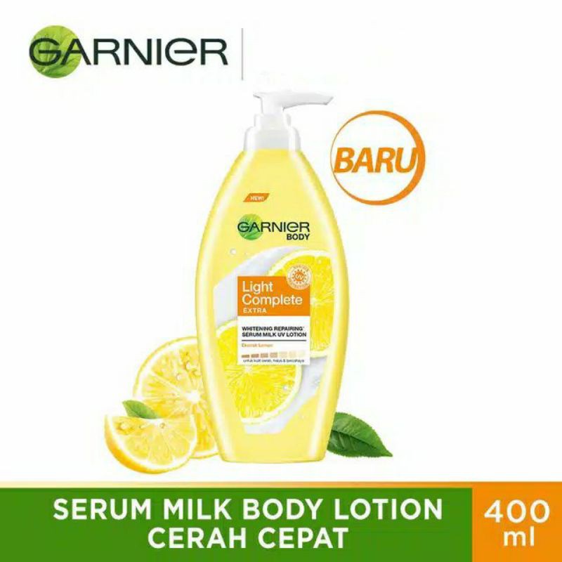 [TERMURAH] Garnier Light Complete Whitening 400 ml Serum Milk UV Body Lotion Skin Care 400ml