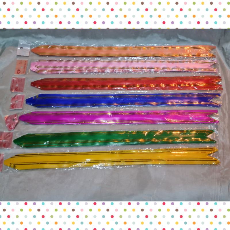 

P1 - Pita serut warna polos list emas 47 x 3 cm dekorasi kado hadiah parcel seserahan hampers