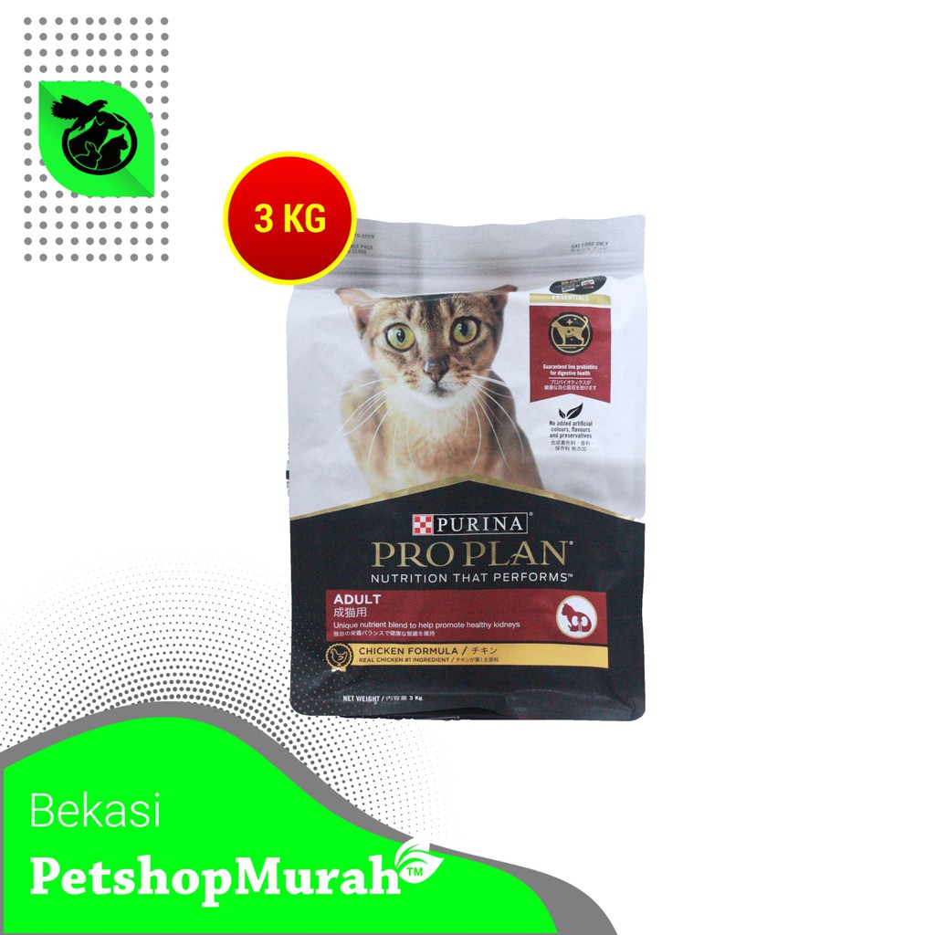 ProPlan Makanan Kucing Dewasa Adult Pro Plan Cat Food Chicken 3 Kg