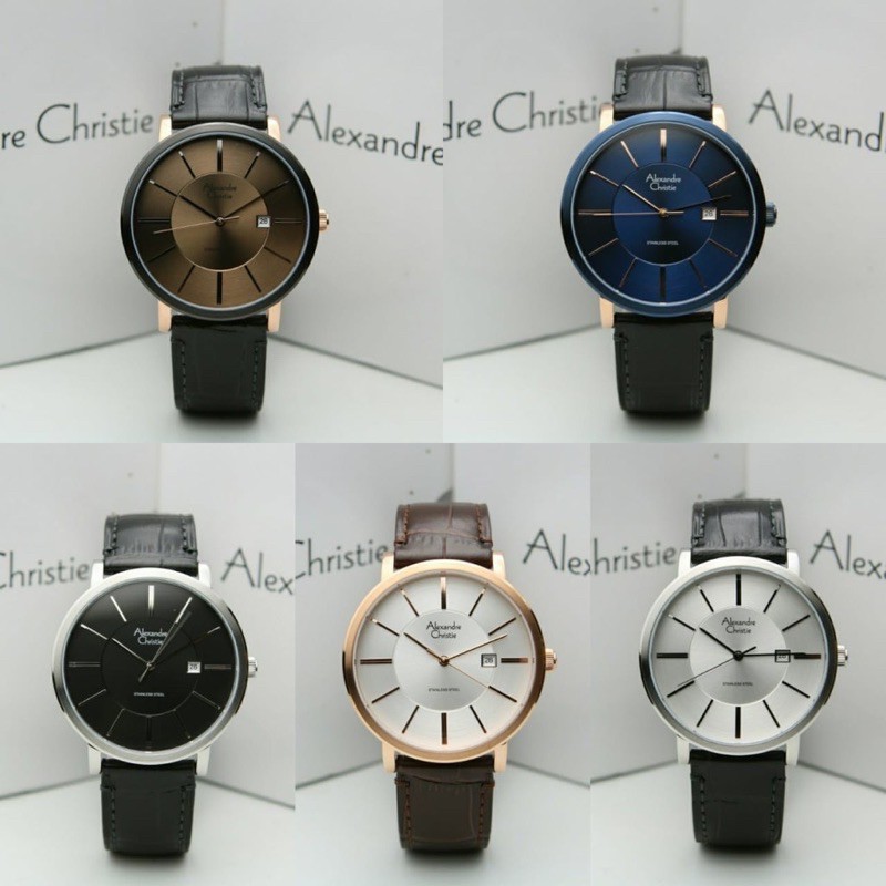 JAM TANGAN PRIA ALEXANDRE CHRISTIE AC 8344 AC8344 BLACK ROSEGOLD ORIGINAL