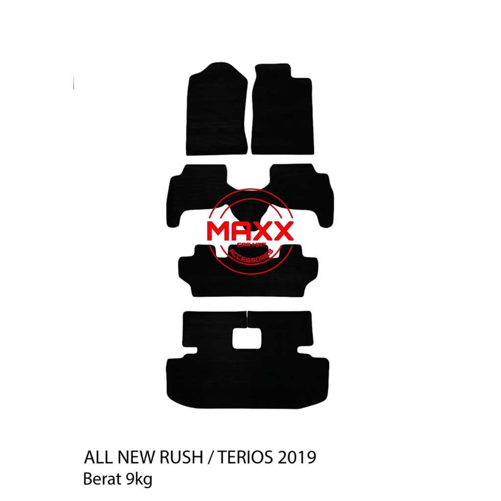 Karpet Mobil Jahit- Karpet Karet Toyota Rush 2018-2020 Full Set