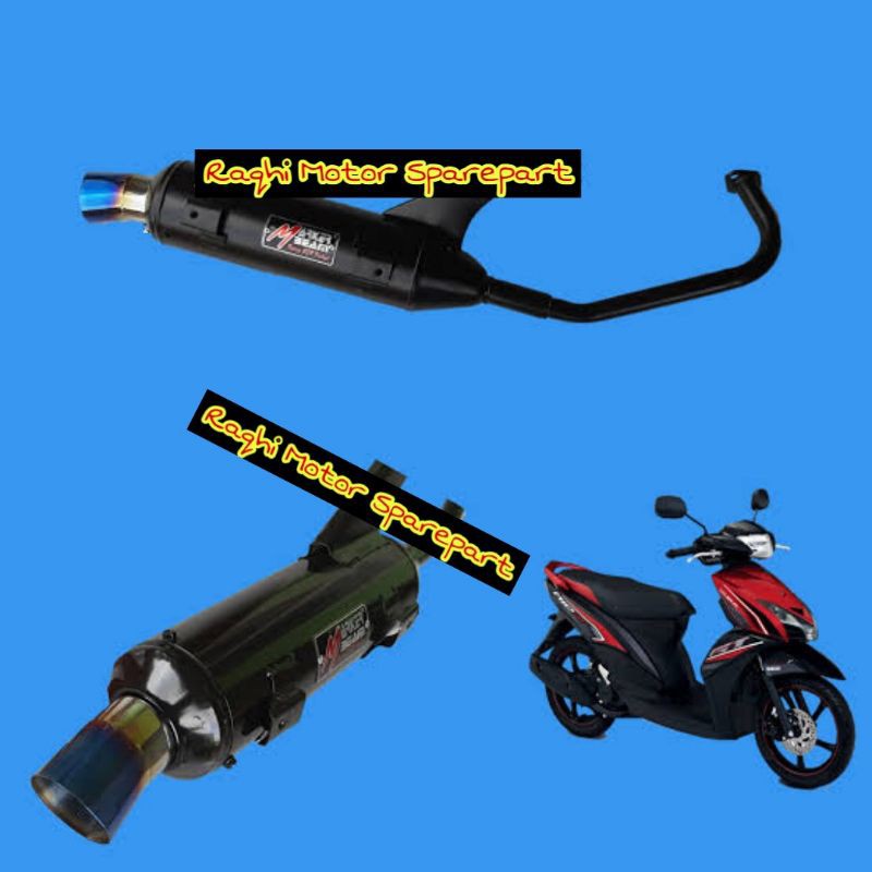 Knalpot Racing Bobokan Mio Gt / Mio J / Mio Sporty / Mio Soul Karbu - Corong Knalpot