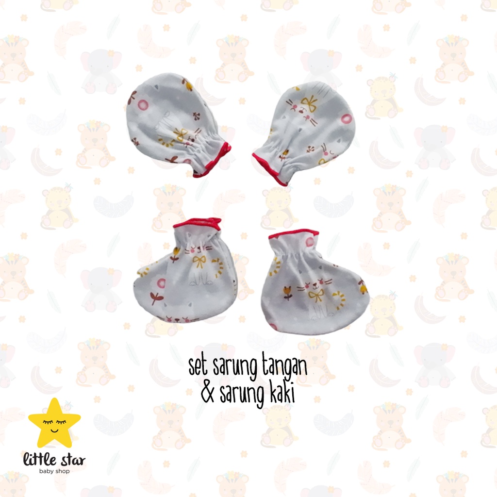 Set Sarung Tangan Sarung Kaki Bayi Y-lin Print