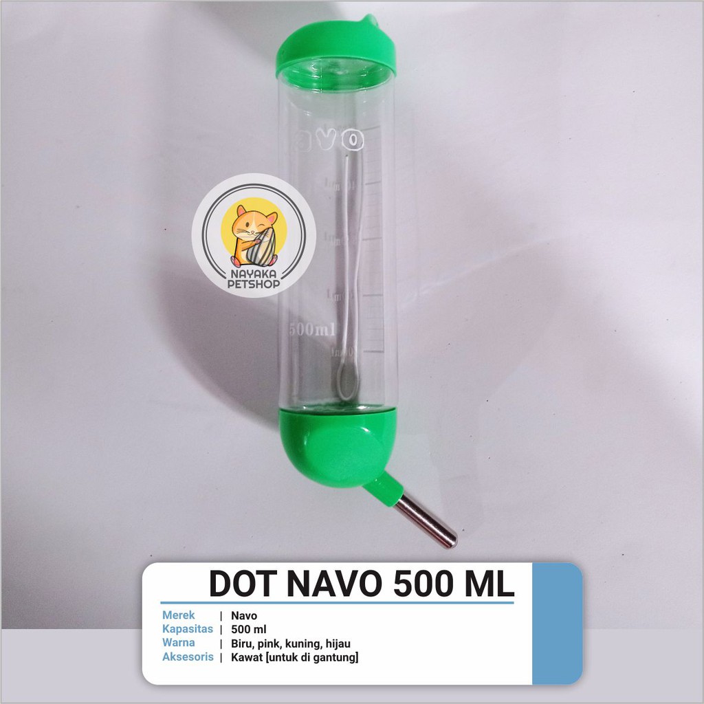 Dot Botol Minum Navo 500 ml | Dot Botol Minum Kucing, Marmut Guinea Pig, Kelinci, Musang