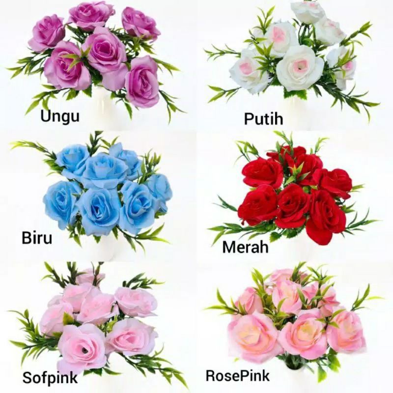 Bunga Mawar Rumput Artifisial Hiasan Mahar Seserahan Hantaran Hampers Artificial Flower AF46