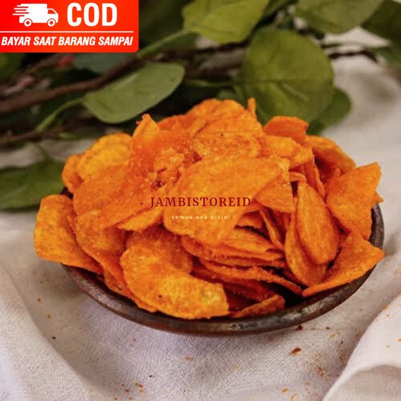 

(JAMBISTOREID) Keripik Kripik Talas Pedas 100gram Cemilan Jajanan Makanan Ringan Kue Kering Menu Lebaran Oleh Oleh Jambi