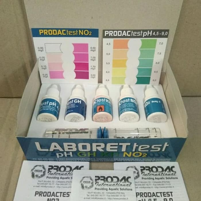 4in1 PRODAC WATERTEST LABORET – ALAT TEST KIT STARTER PACK UTK PEMULA AQUARIUM KOLAM pH GH KH NO2