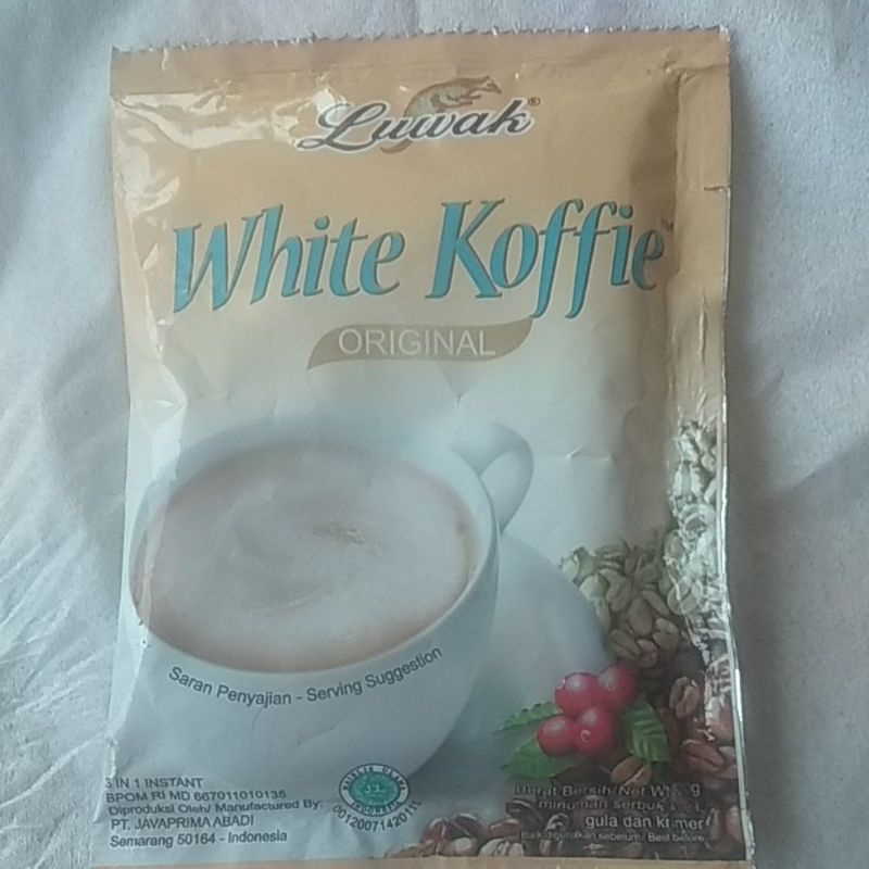 

White Koffie luwak sachet, persachet perklik transaksi