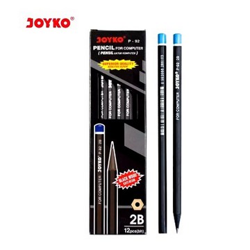 ( Ecer - 1 Pc ) JOYKO - PENSIL KAYU 2B - WOOD PENCIL HIJAU P88 / HITAM P99 / ANIMAL PRINT P92