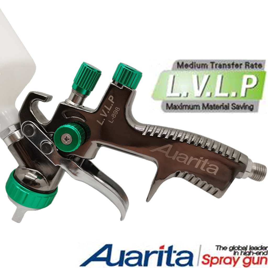 Auarita L-898 LVLP car spray gun for paint Gravity Air Spray - 1.3mm Nozzle, 600cc cup spray paint g