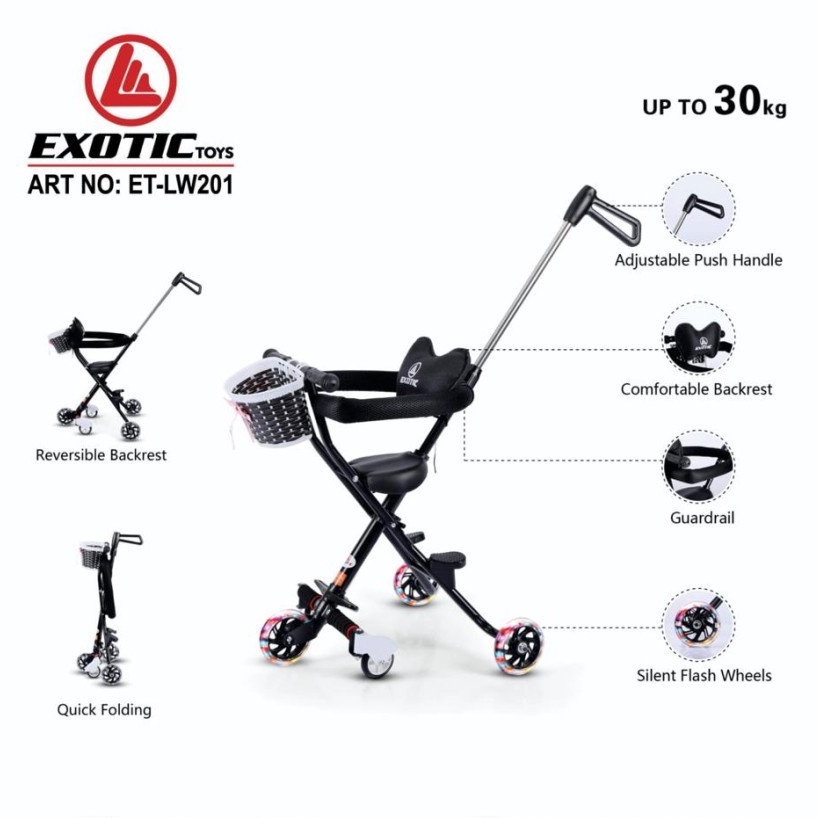 Bazar Sepeda - Kereta Dorong Stroller Baby Exotic LW 201