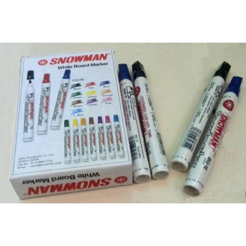 

spidol whiteboard snowman/ spidol bisa dihapus/ spidol merah biru dan hitam
